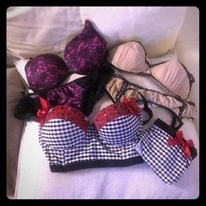 Three lingerie sets. Like new.
